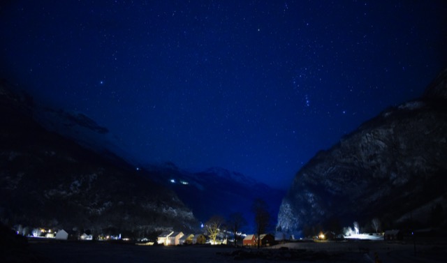 Village under the stars